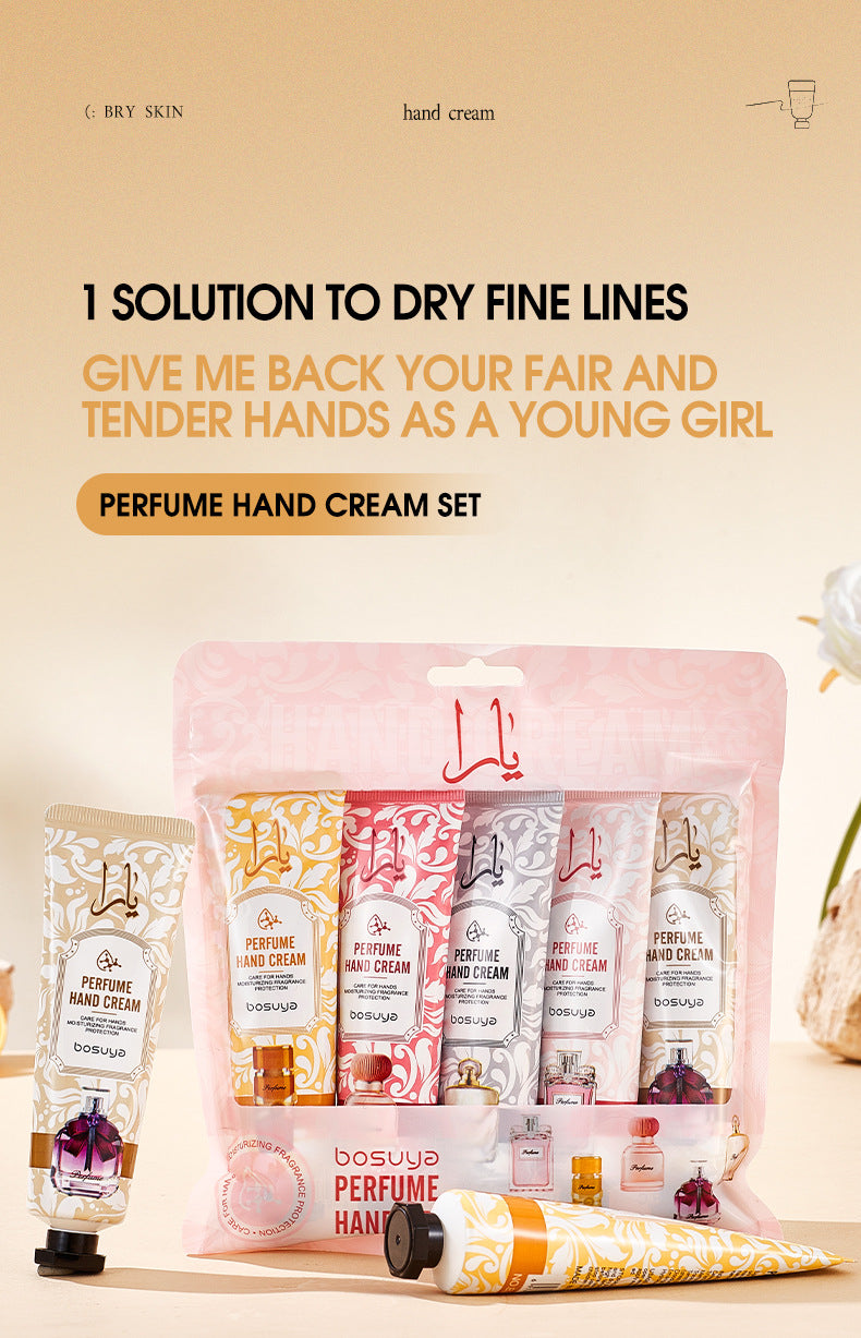 Moisturizing Plant Fragrance Hand Cream Set for Dry Skin
