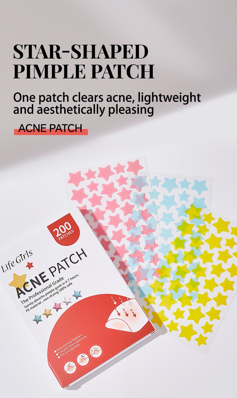 Star-Shaped Hydrocolloid Acne Patches for Clear Skin - 6