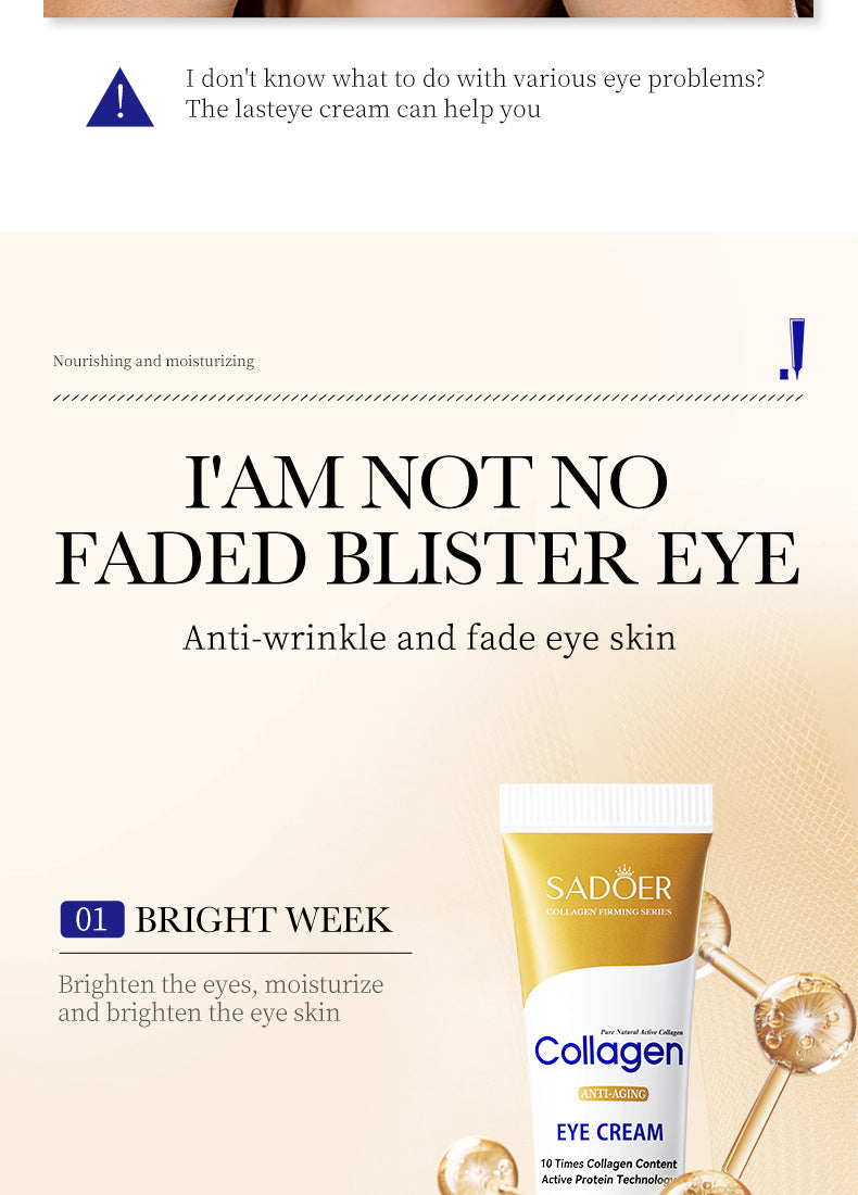 Collagen Roll-On Eye Cream for Dark Circles and Puffiness