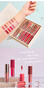 12-Piece Long-Lasting Matte Liquid Lipstick Set