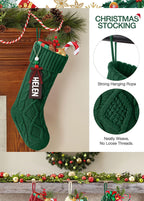 Cable Knit Christmas Stockings for Holiday Decor