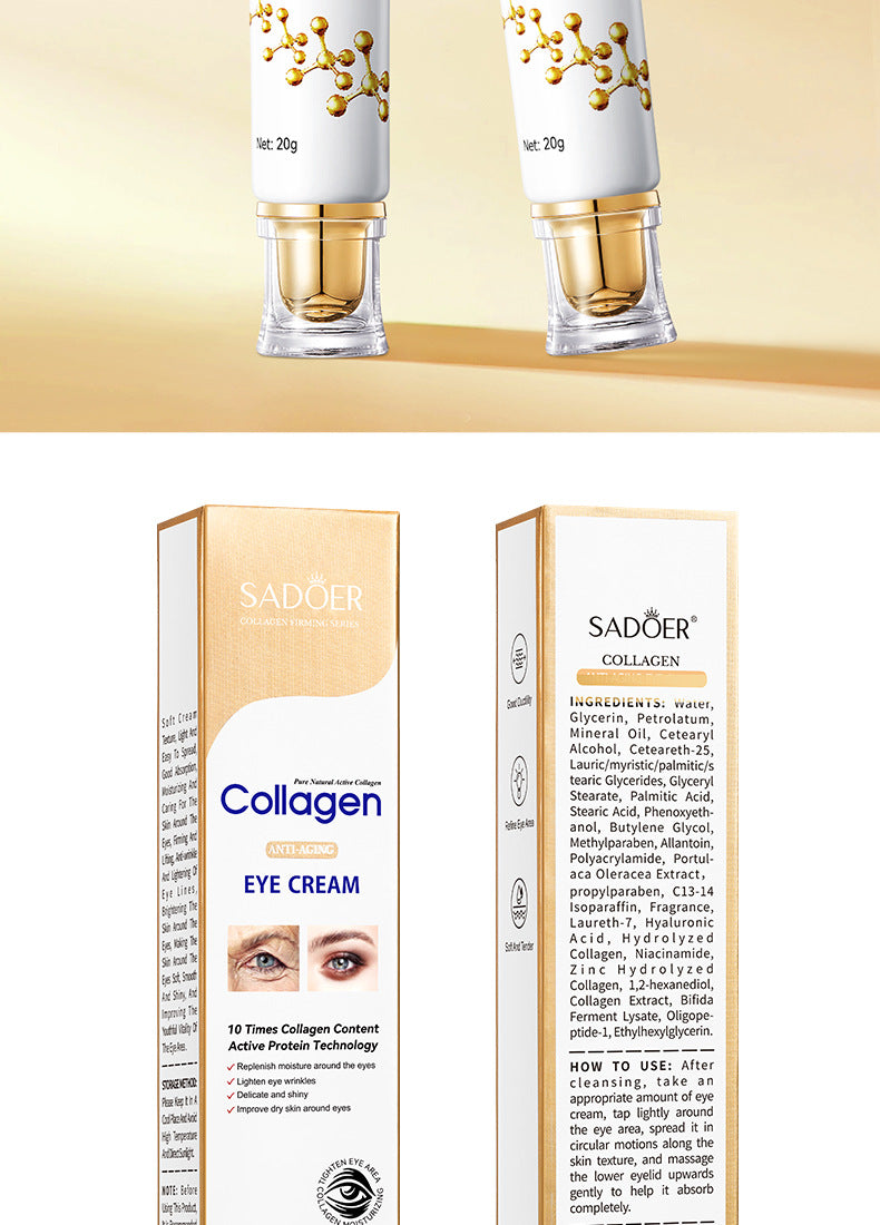 Collagen Roll-On Eye Cream for Dark Circles and Puffiness