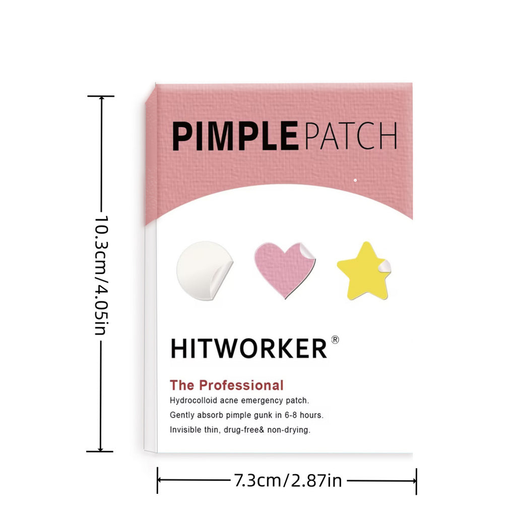 Star-Shaped Hydrocolloid Acne Patches for Fast Blemish Healing