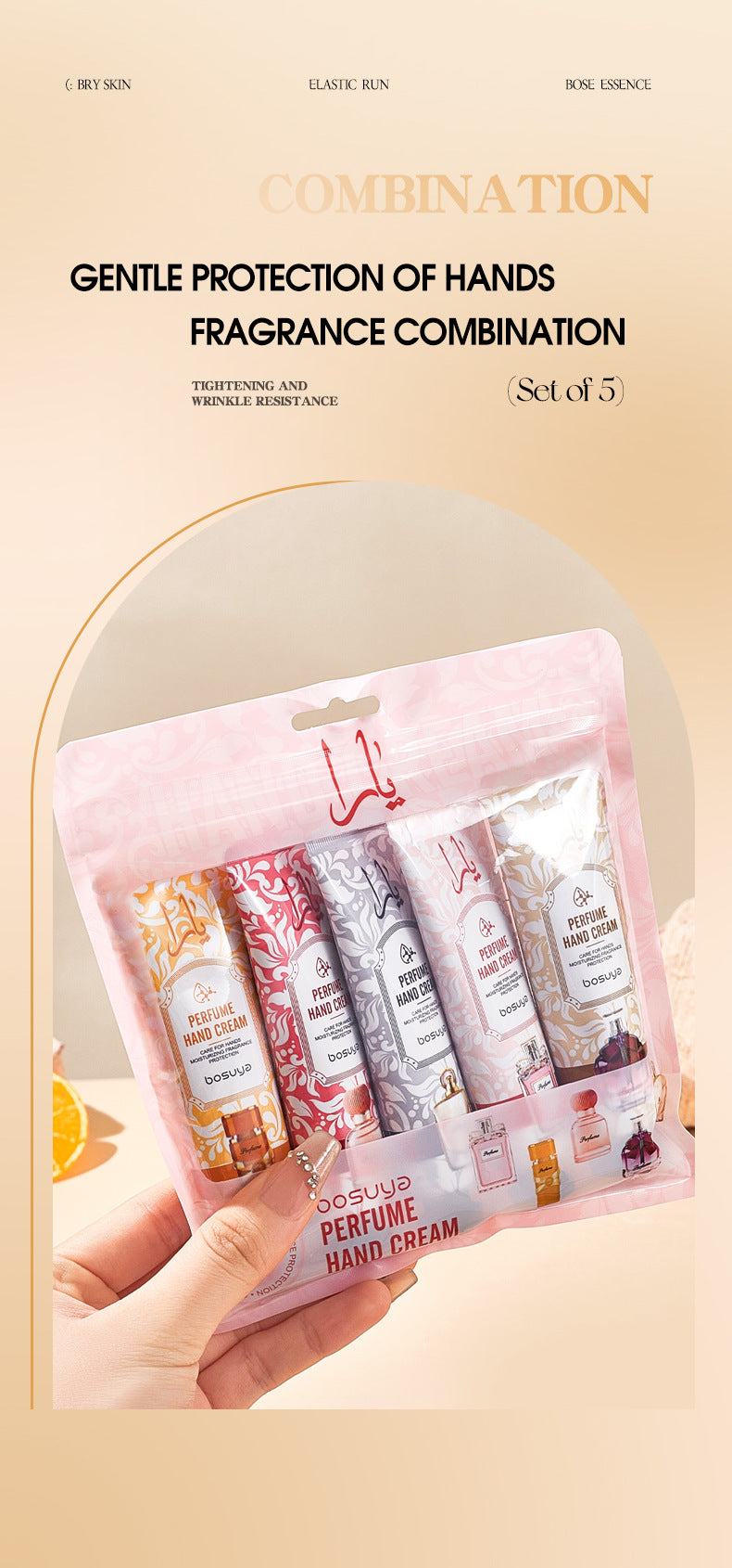 Moisturizing Plant Fragrance Hand Cream Set for Dry Skin