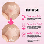 Star-Shaped Hydrocolloid Acne Patches for Fast Blemish Healing
