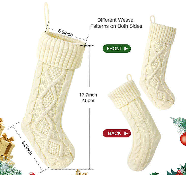 Cable Knit Christmas Stockings for Holiday Decor