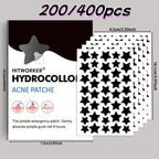 Star-Shaped Hydrocolloid Acne Patches for Fast Blemish Healing