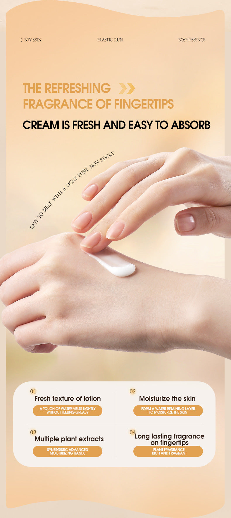 Moisturizing Plant Fragrance Hand Cream Set for Dry Skin - 9