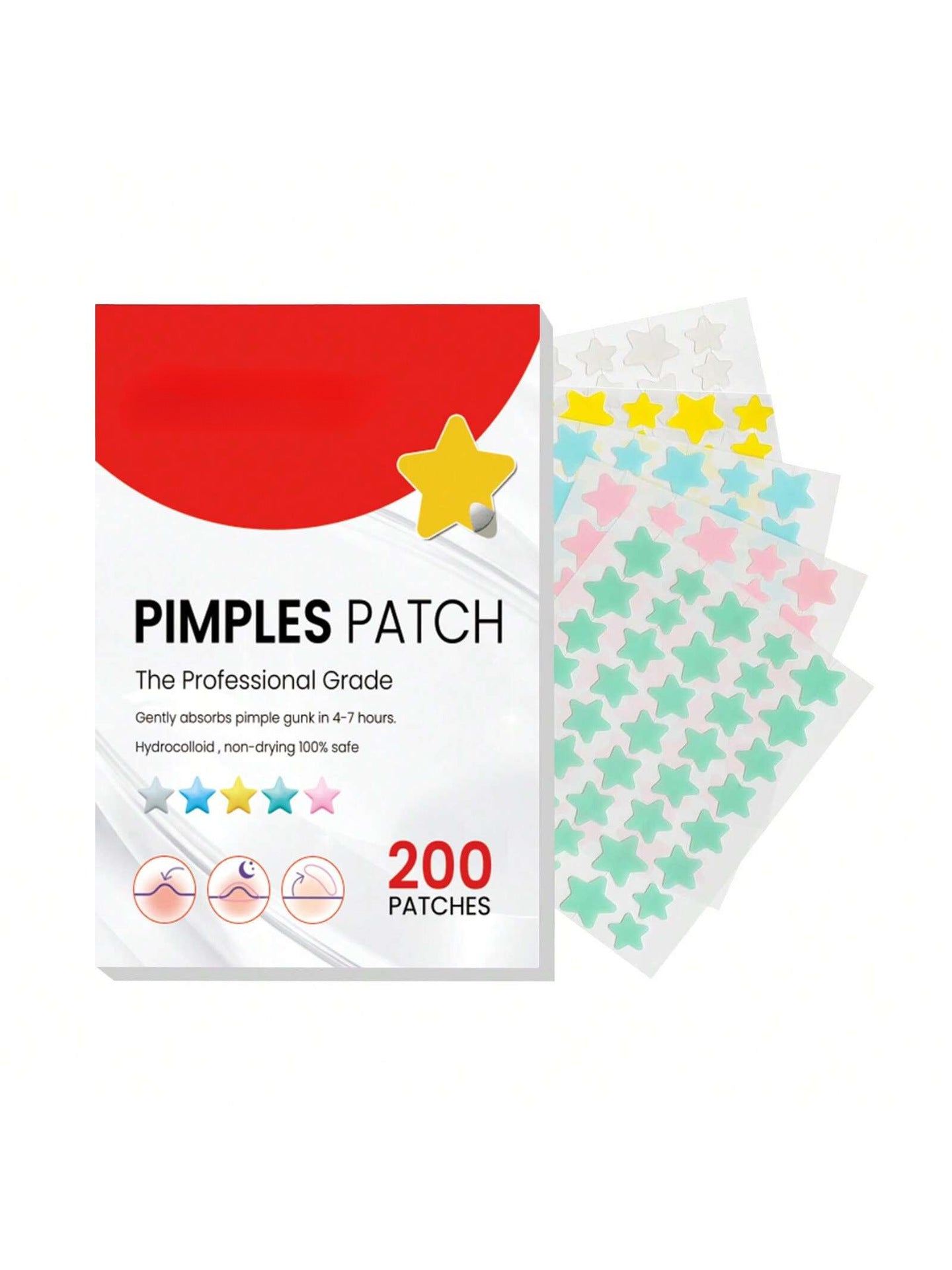 Star Shaped Hydrocolloid Acne Patches for Blemishes