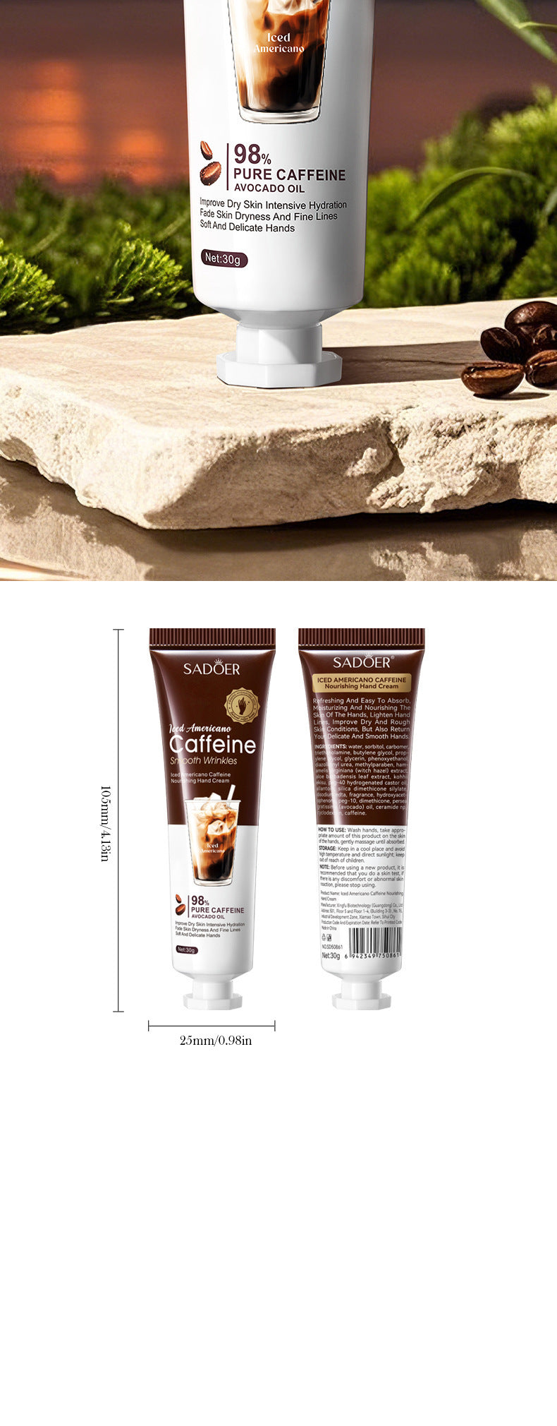 Caffeine Infused Moisturizing Hand Cream Set