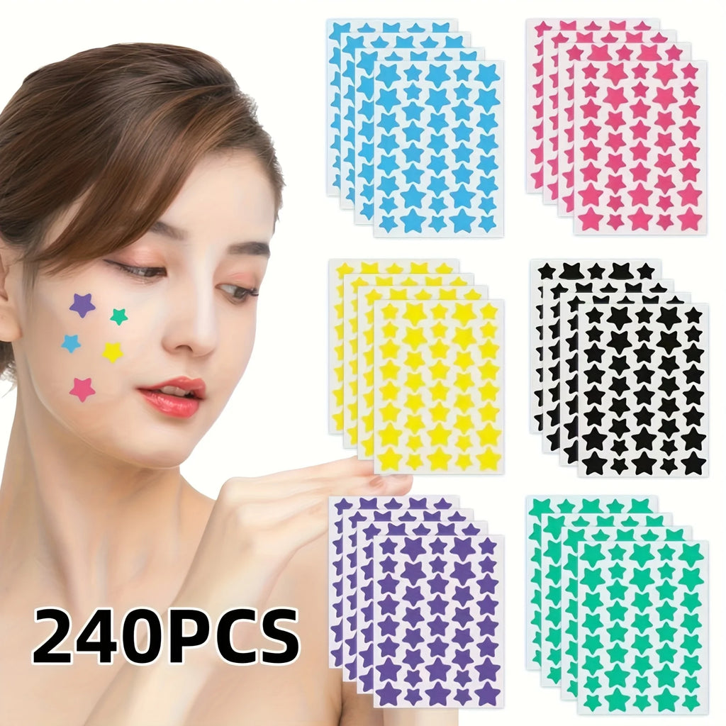 Star-Shaped Hydrocolloid Acne Pimple Patches (240 Count)