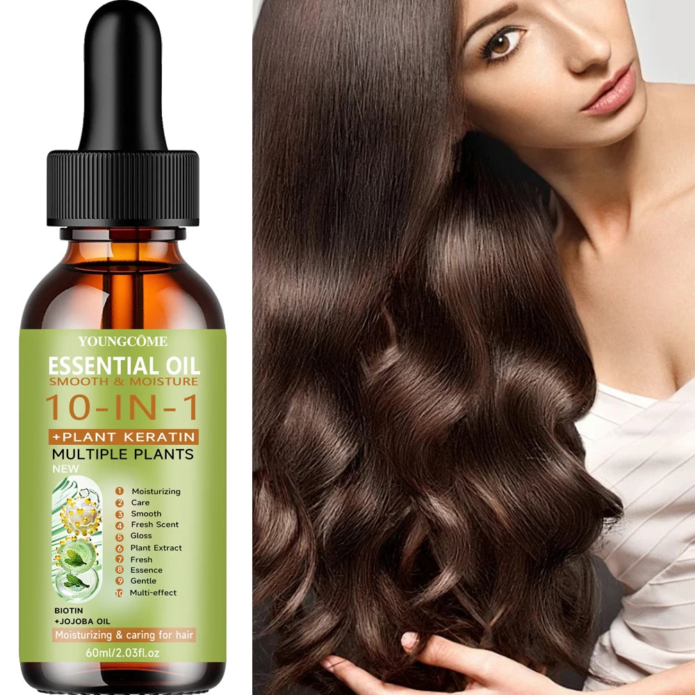 10-in-1 Hydrating Hair Essence Oil for Smooth Shine - 7