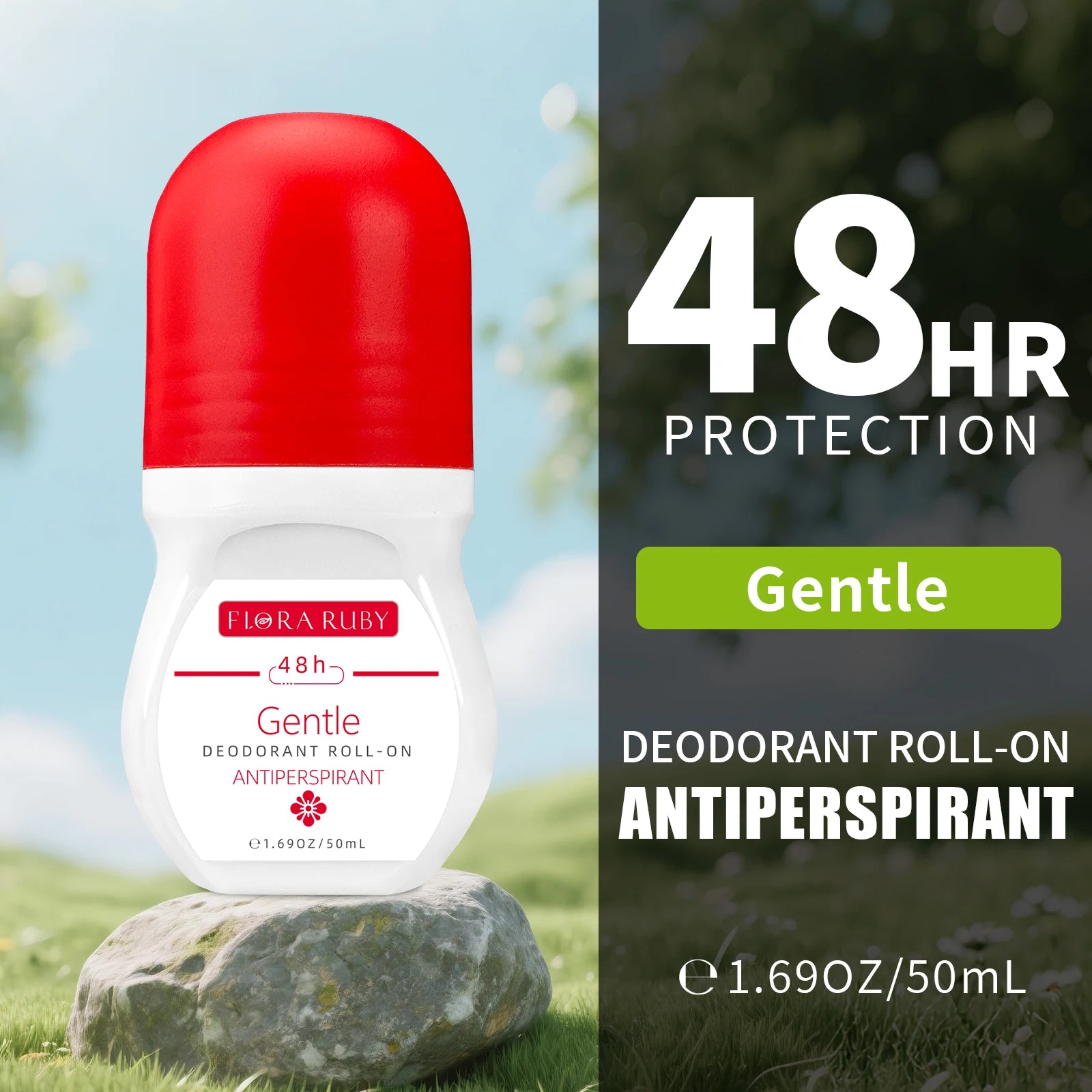 48-Hour Long-Lasting Antiperspirant Roll-On for All-Day Freshness