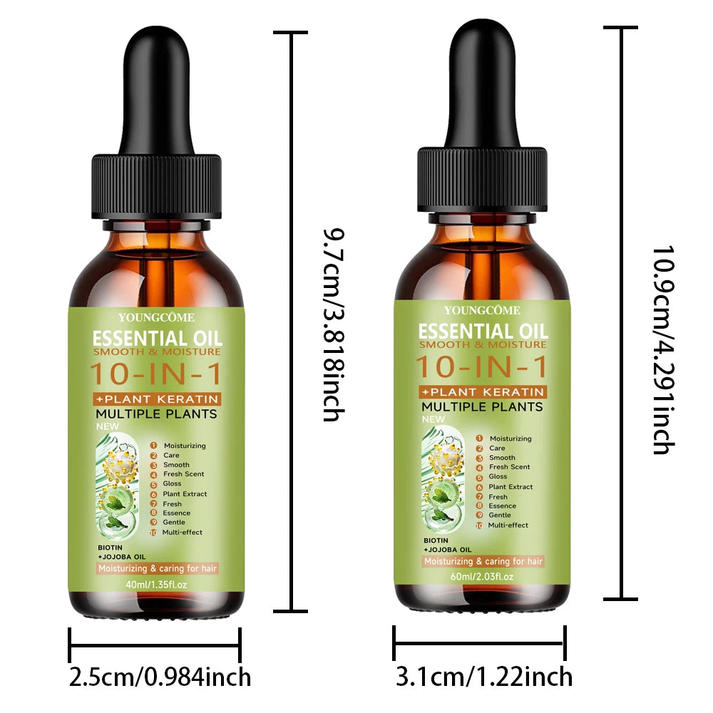 10-in-1 Hydrating Hair Essence Oil for Smooth Shine - 6