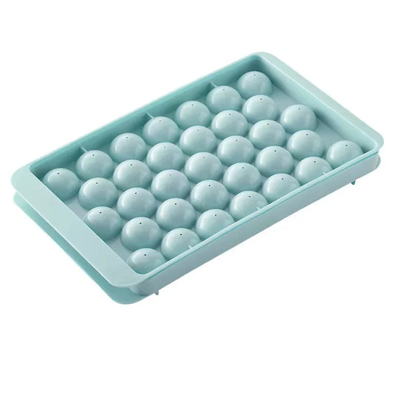 33-Ball Round Ice Cube Tray for Whiskey and Cocktails