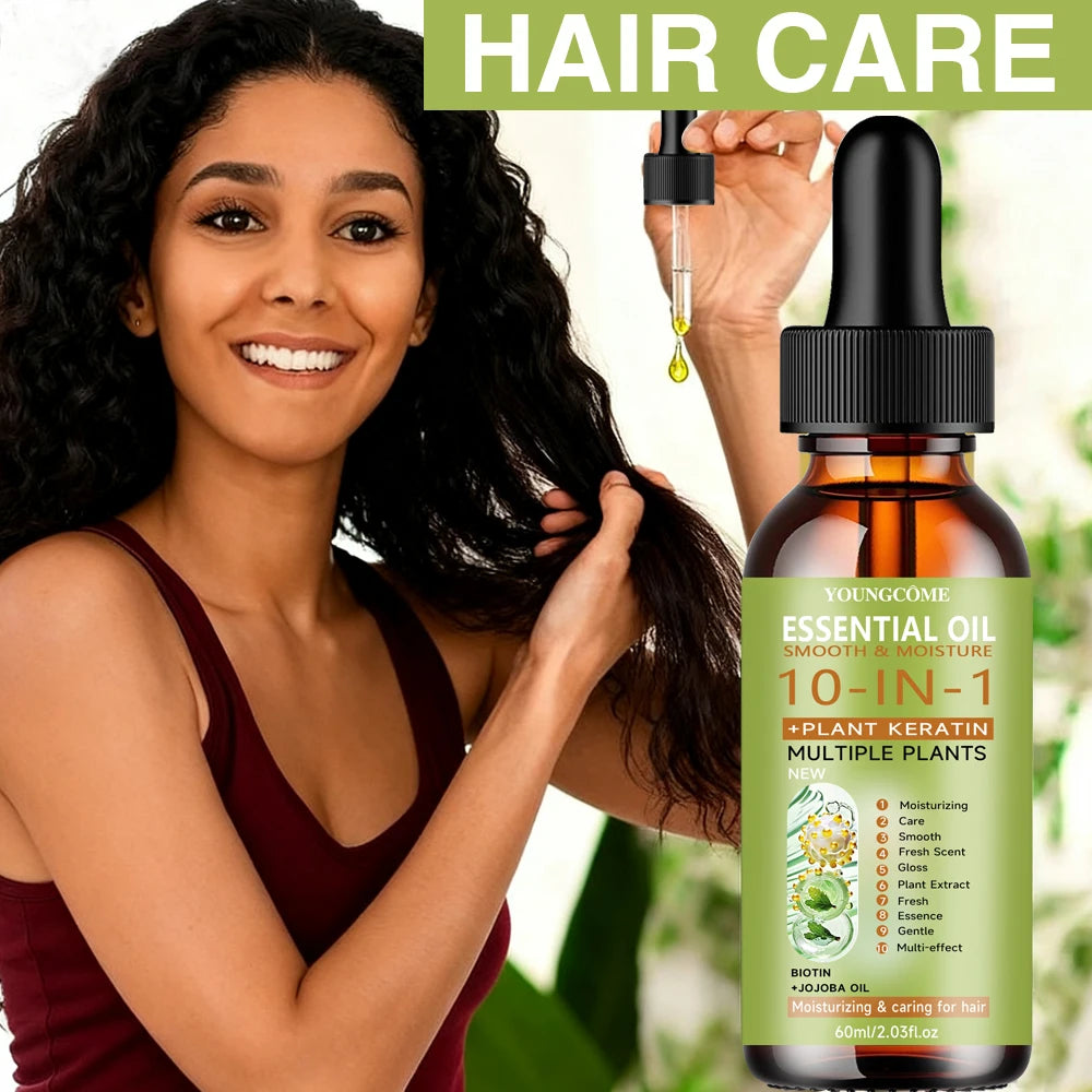 10-in-1 Hydrating Hair Essence Oil for Smooth Shine