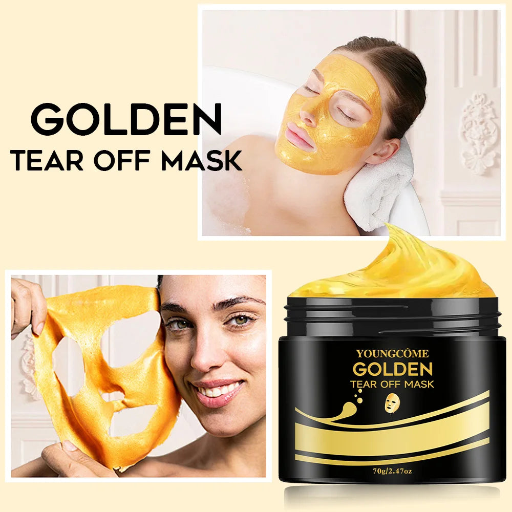 24K Gold Peel-Off Face Mask for Deep Pore Cleansing
