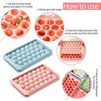 33-Ball Round Ice Cube Tray for Whiskey and Cocktails