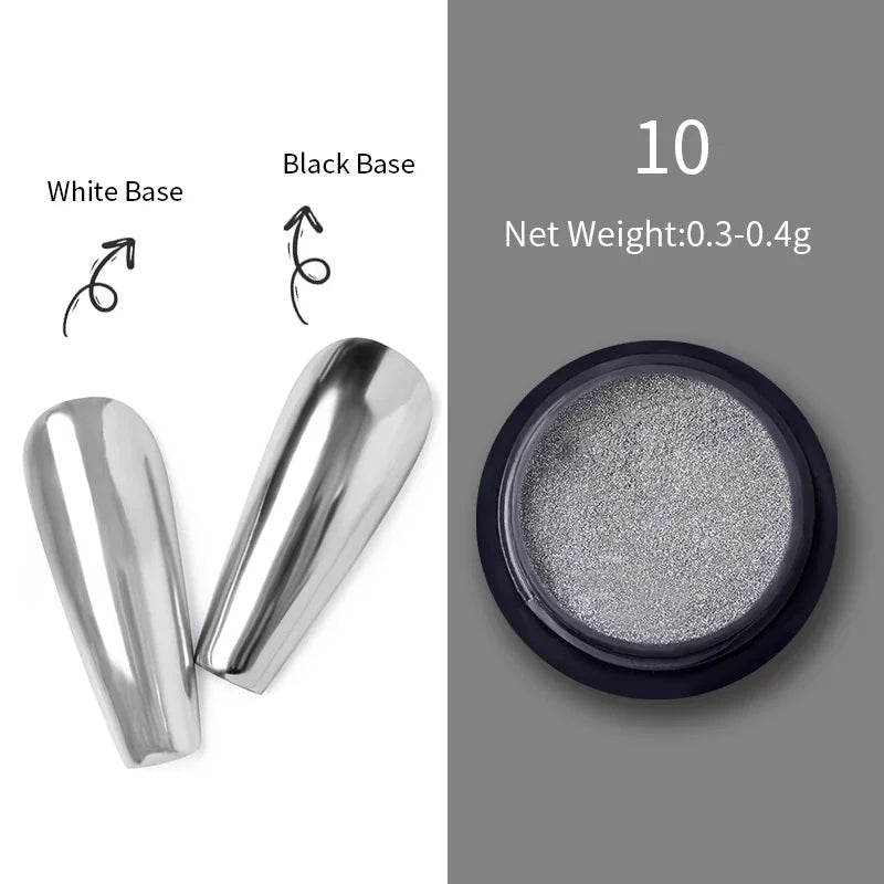 Metallic Mirror Effect Nail Glitter Chrome Powder - 21