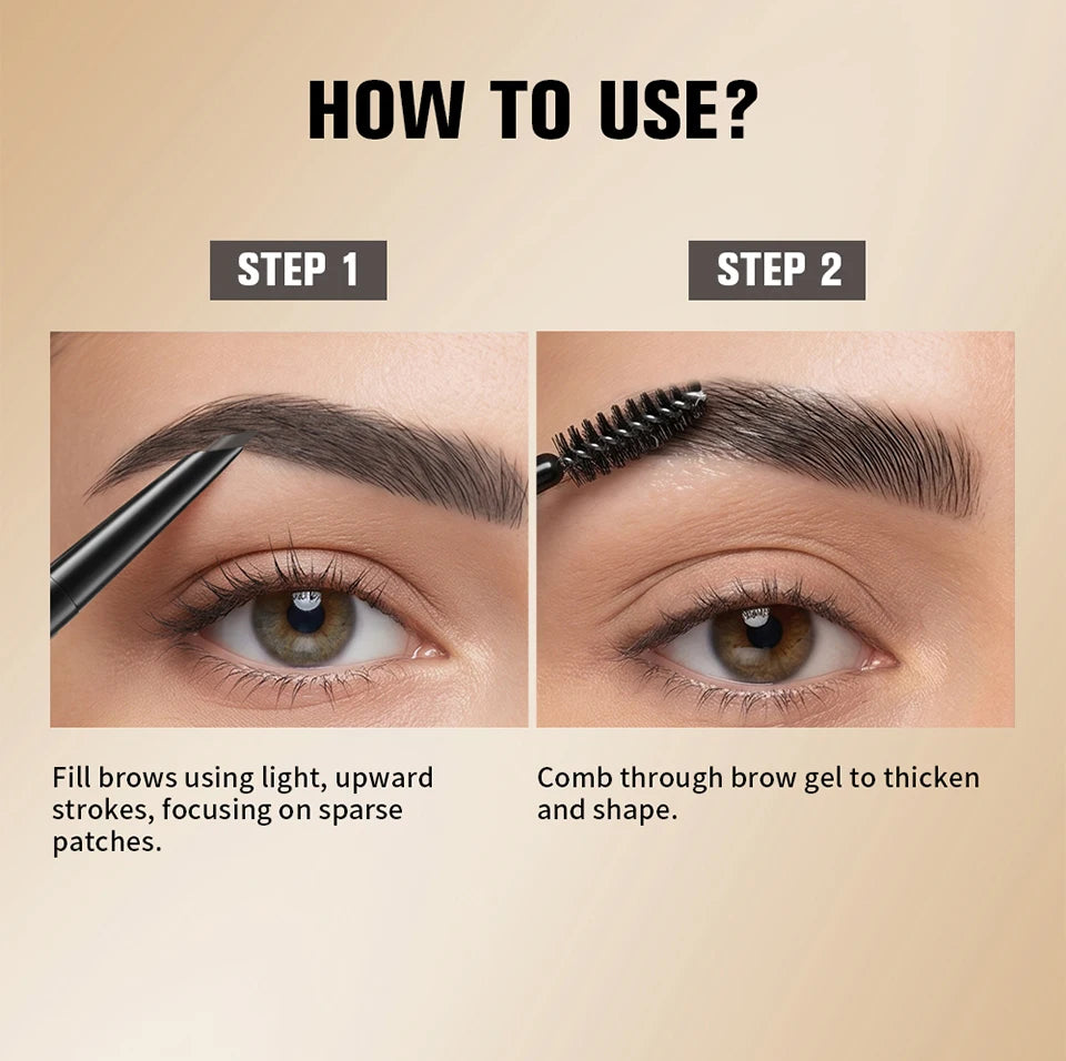 2-in-1 Waterproof Brow Pencil and Sculpting Gel
