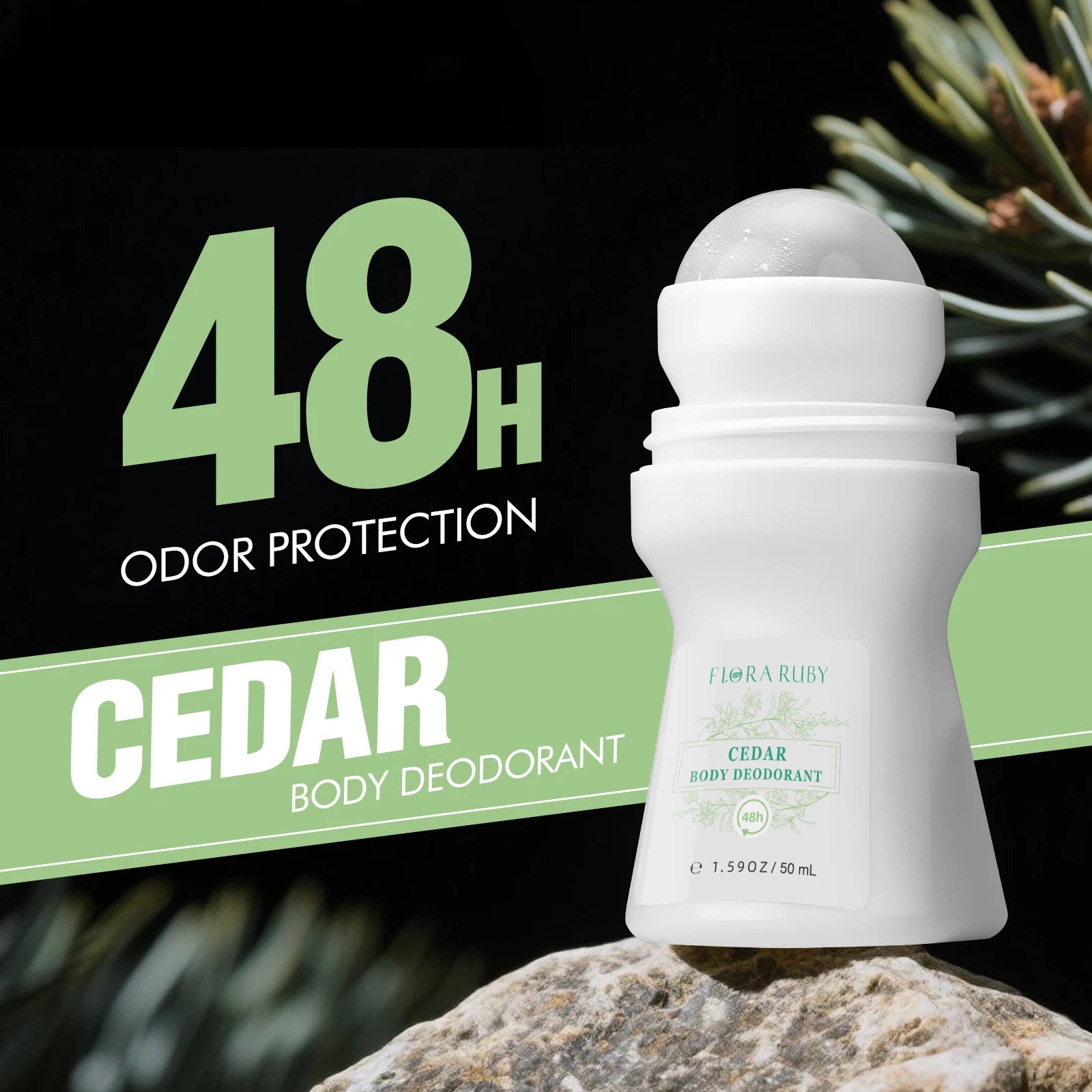 Natural Aluminum-Free Deodorant Roll-On