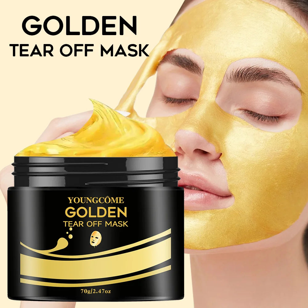 24K Gold Peel-Off Face Mask for Deep Pore Cleansing - 1