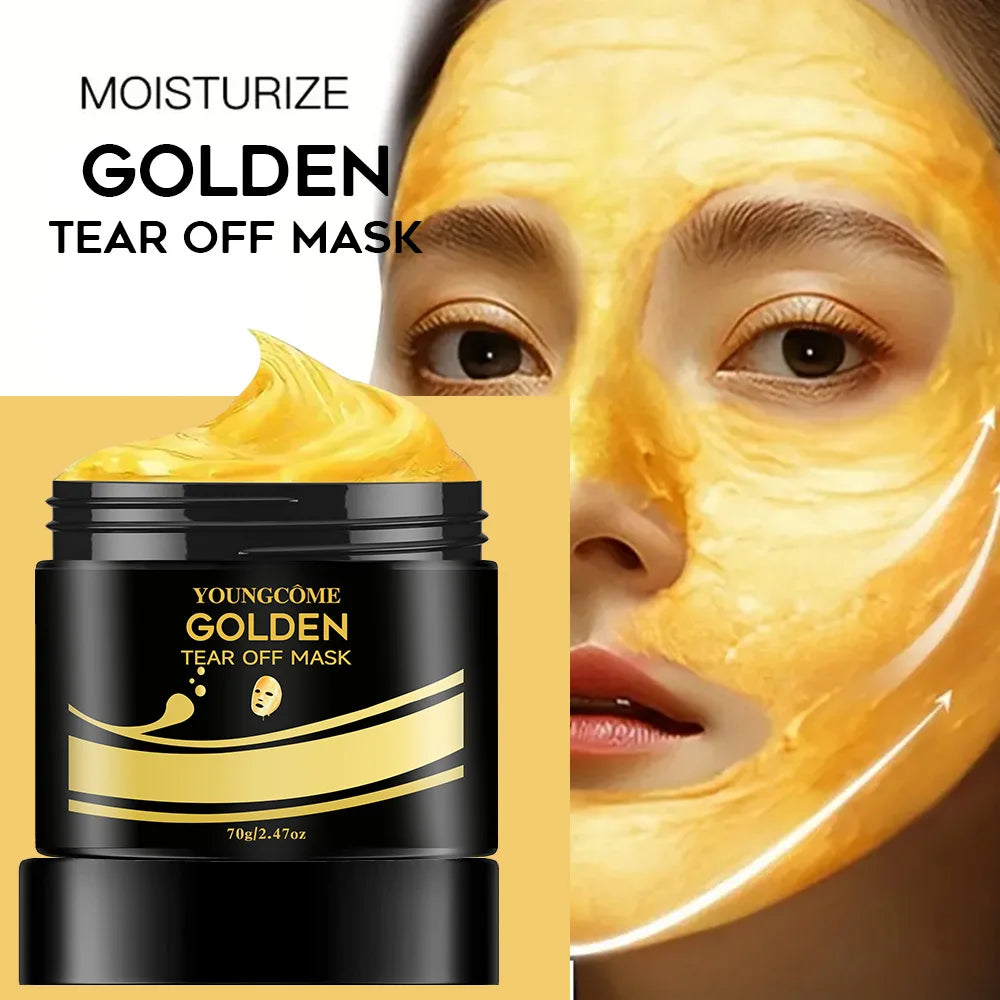 24K Gold Peel-Off Face Mask for Deep Pore Cleansing