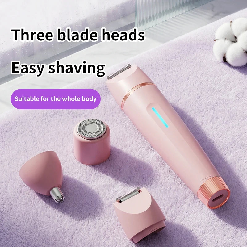 3-in-1 Waterproof Electric Hair Trimmer for Face and Body