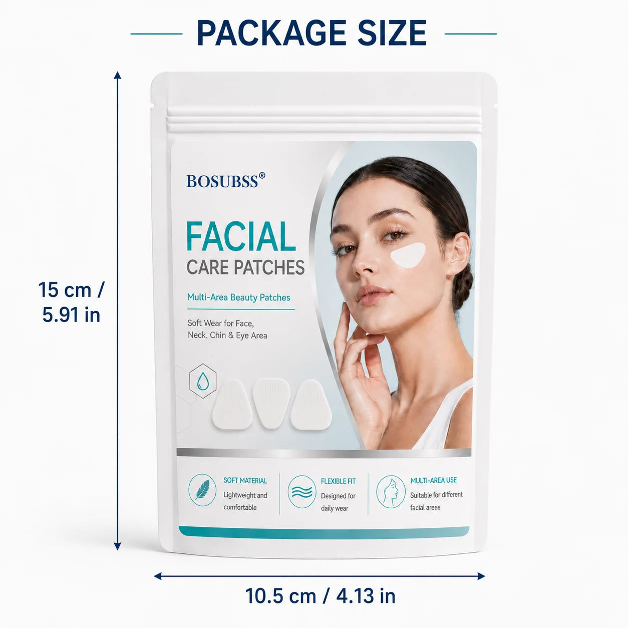 Silicone Anti-Wrinkle Facial Patches for Smoother Skin - 14