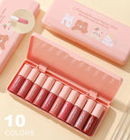 10-Piece Waterproof Moisturizing Lip Gloss Set