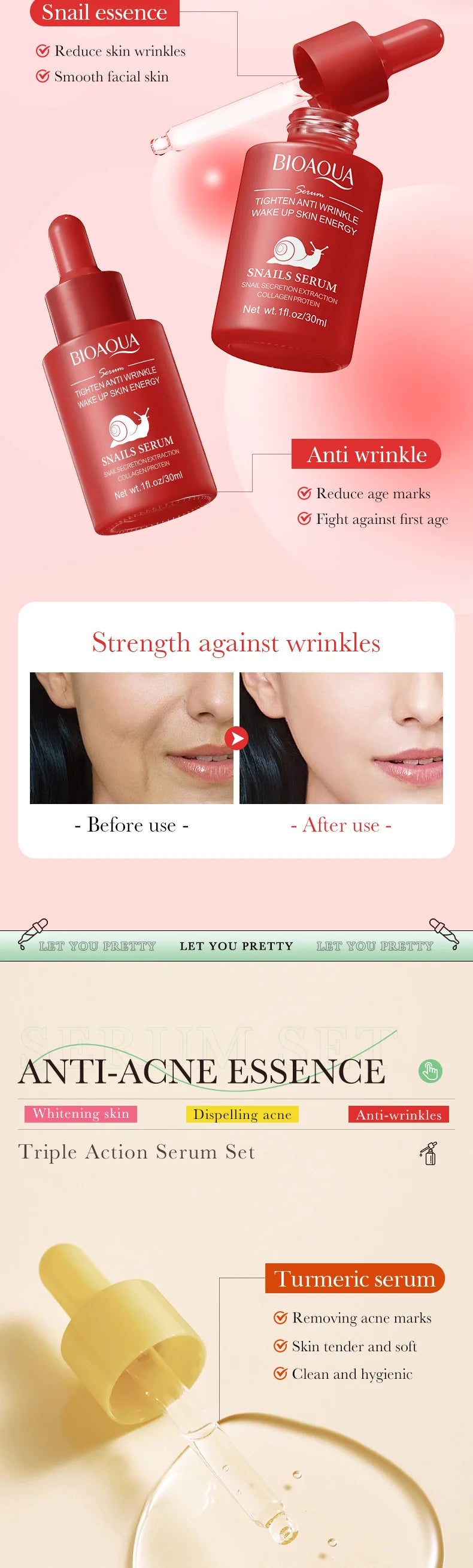 3-Piece Anti-Aging Facial Serum Set for Radiant Skin