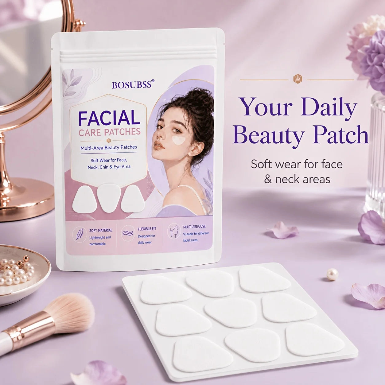 Smoothing Facial Care Patches for Fine Lines