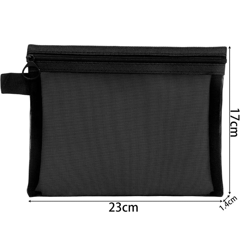 3-Piece Mesh Travel Toiletry and Makeup Organizer Set - 18