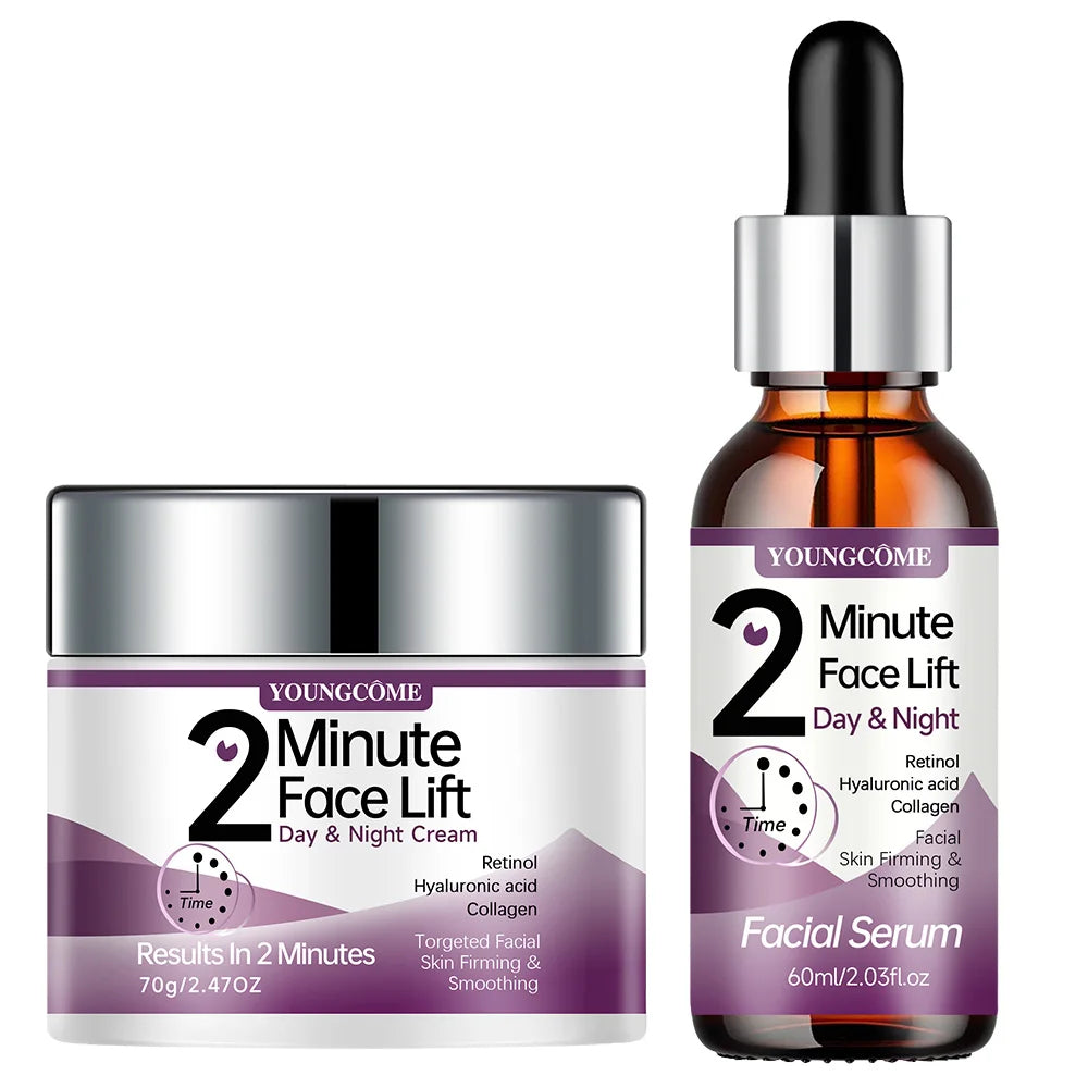 2-Minute Anti-Aging Face Lift Cream and Serum Set