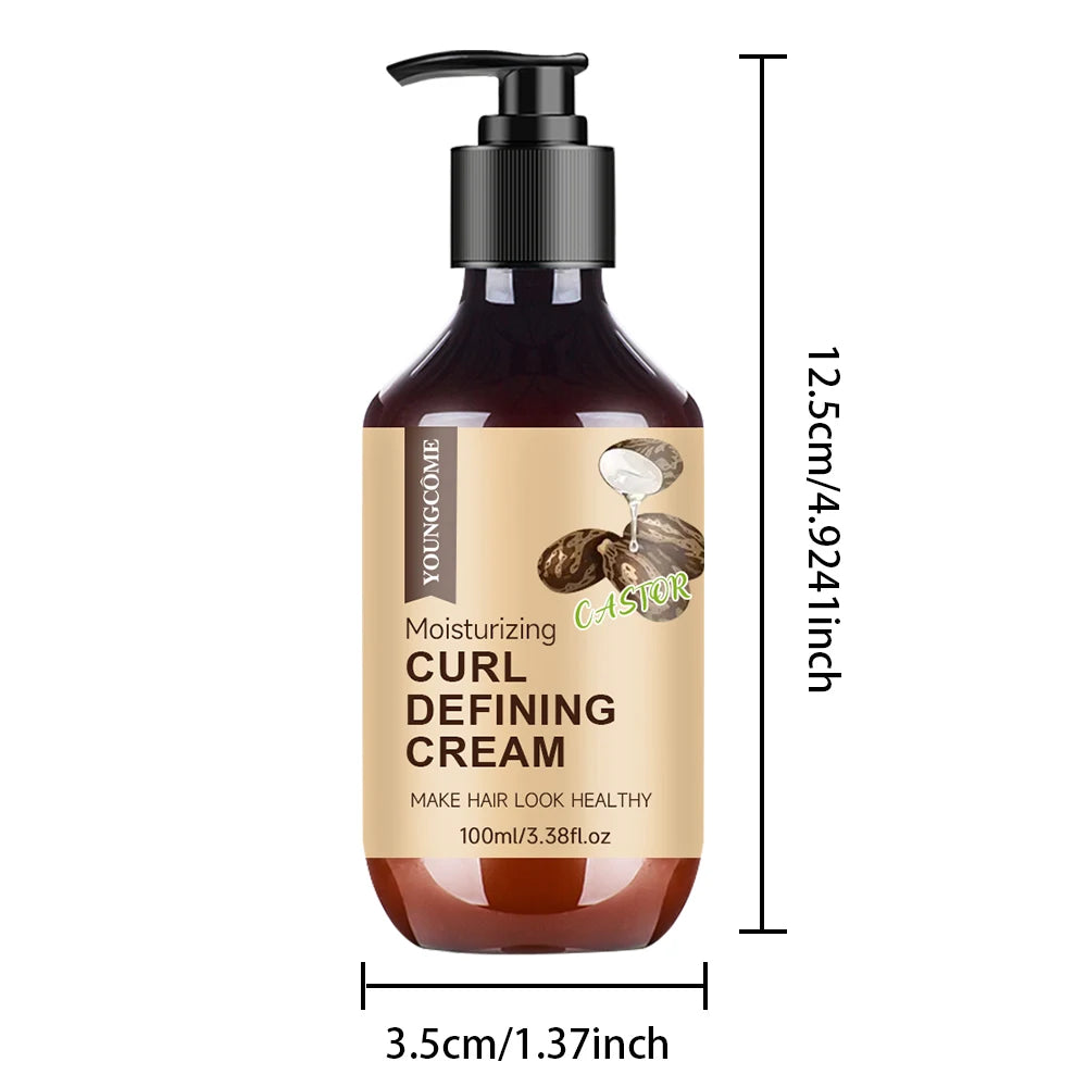 Men's Curl Defining Cream with Castor Oil for Frizz Control - 4
