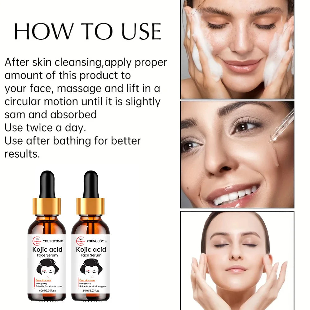 Brightening Kojic Acid Serum for Dark Spots and Even Skin Tone