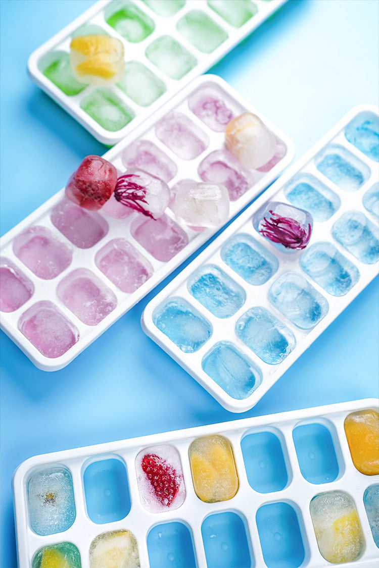 14-Grid Easy-Release Silicone Ice Cube Tray