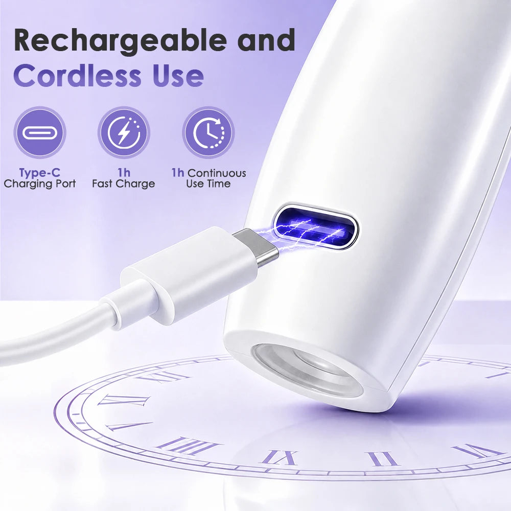 2-in-1 Cordless Electric Nail Drill and UV Gel Dryer