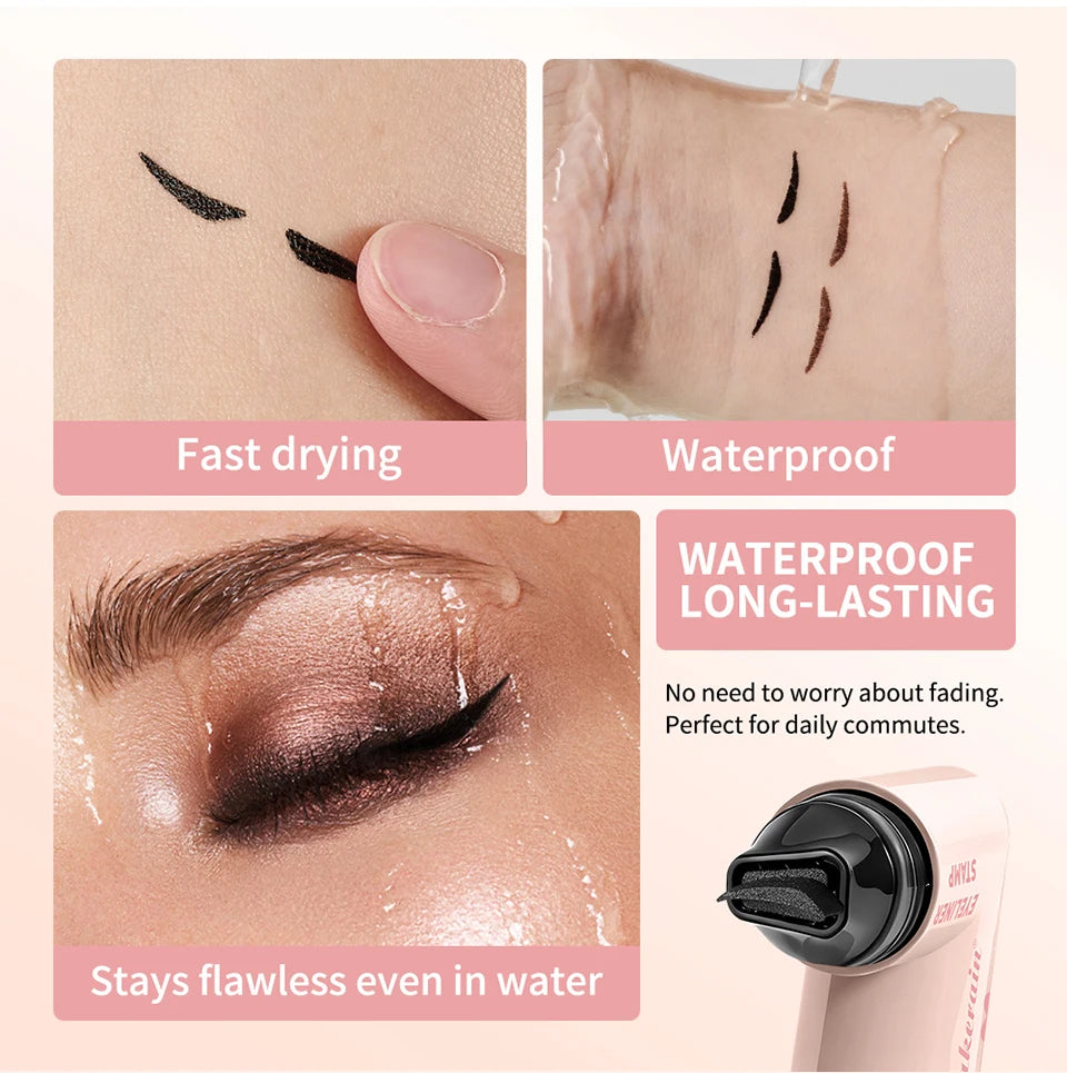 Waterproof Double-Wing Eyeliner Stamp for Perfect Wings - 12