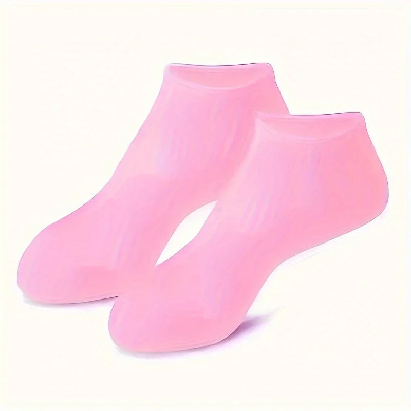 Moisturizing Silicone Gel Socks for Dry Cracked Feet - 9
