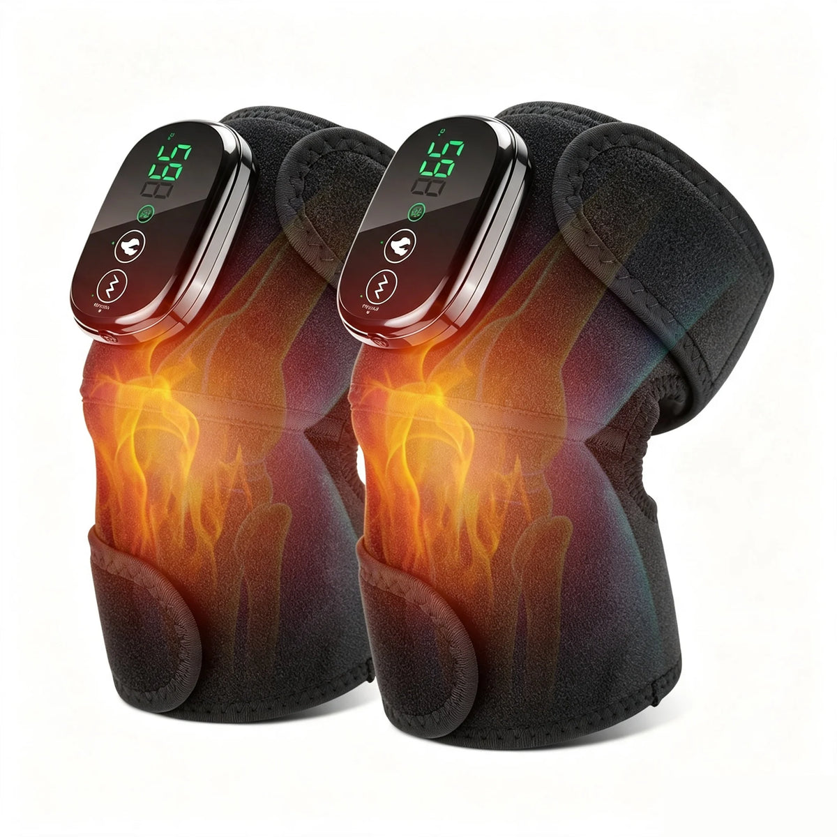 3-in-1 Cordless Heated Knee Massager with Vibration Therapy