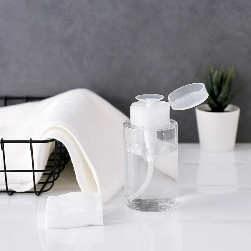 Refillable Press Pump Bottle for Makeup Remover and Toner