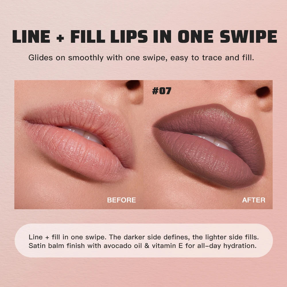 2-in-1 Precision Lip Liner and Matte Lipstick Pen
