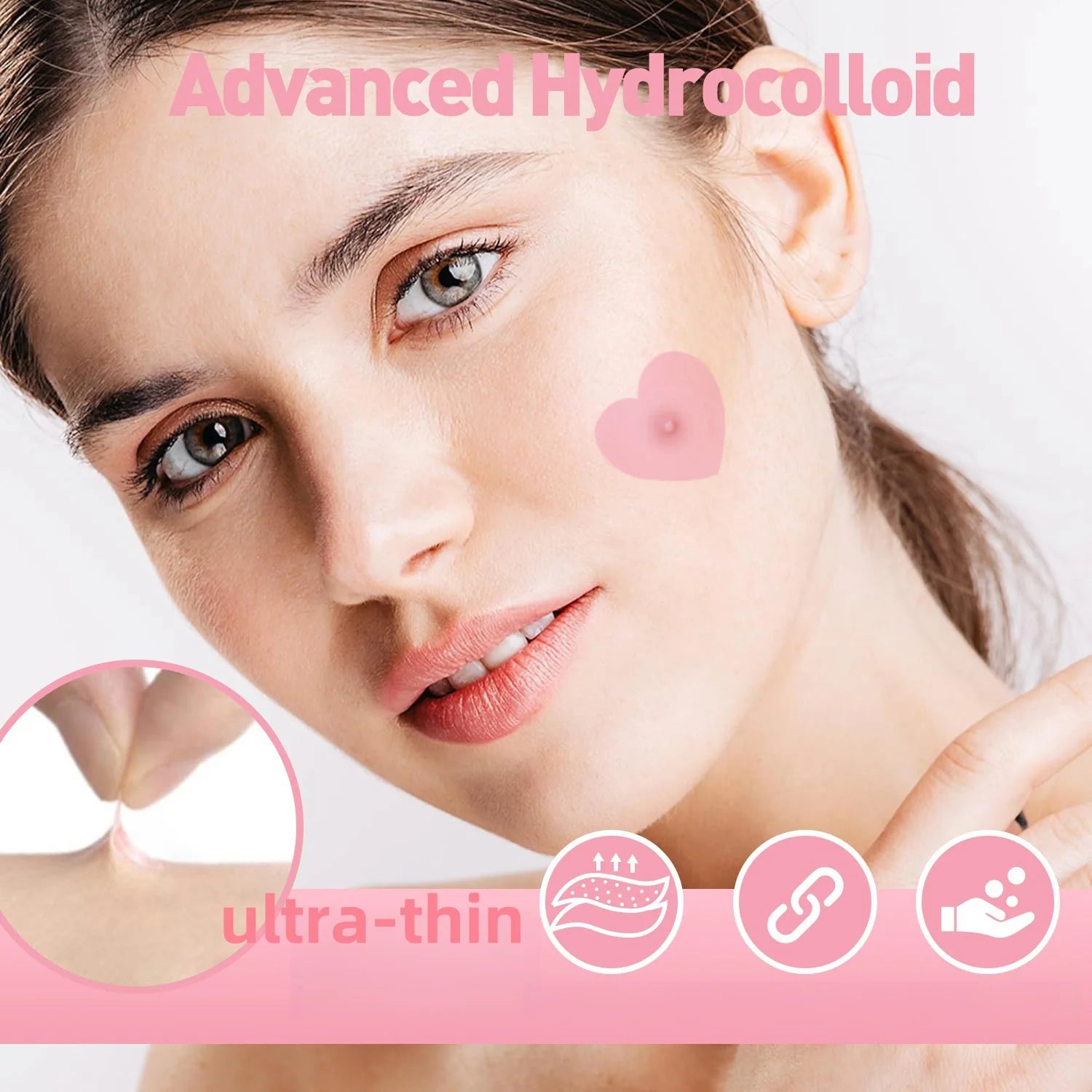 Heart-Shaped Acne Pimple Patches for Clear Skin - 3