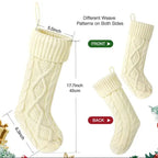 Cable Knit Christmas Stockings for Holiday Decor