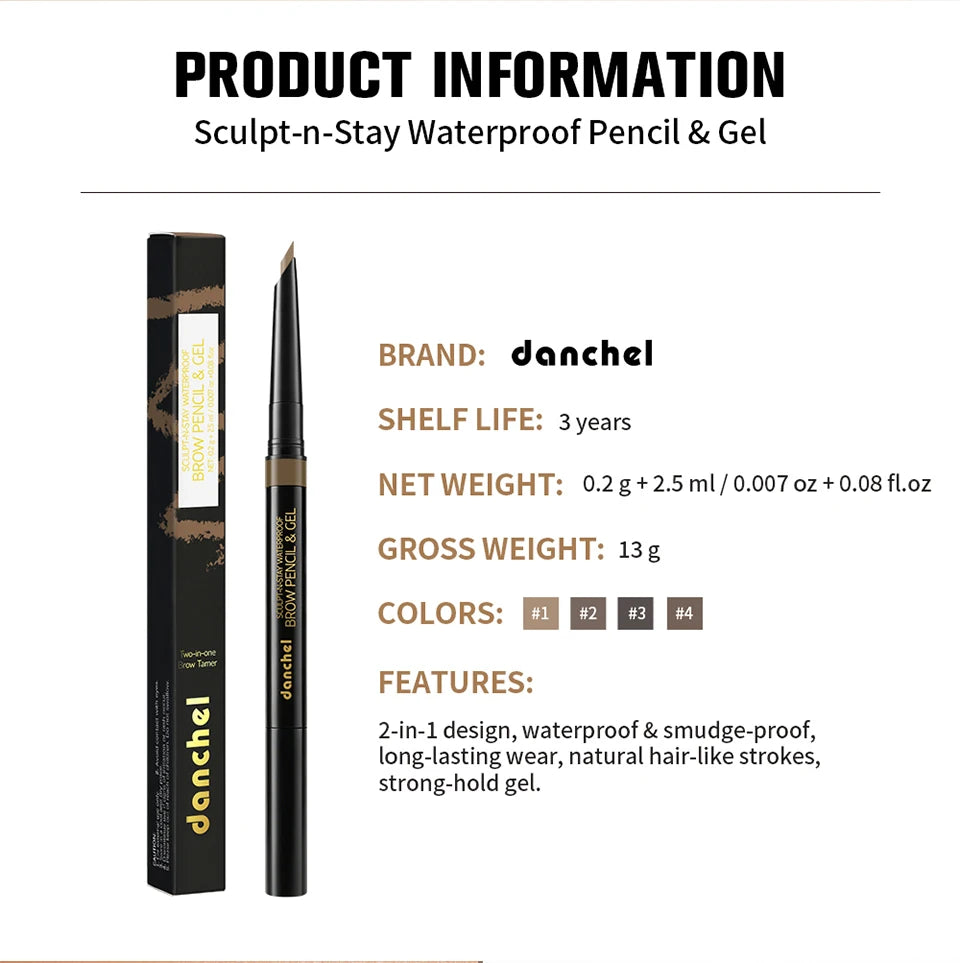2-in-1 Waterproof Brow Pencil and Sculpting Gel - 16