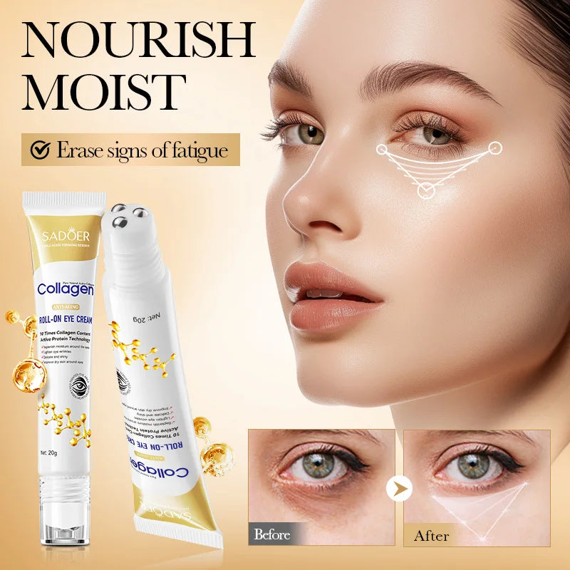 Collagen Roll-On Eye Cream for Dark Circles and Puffiness - 1