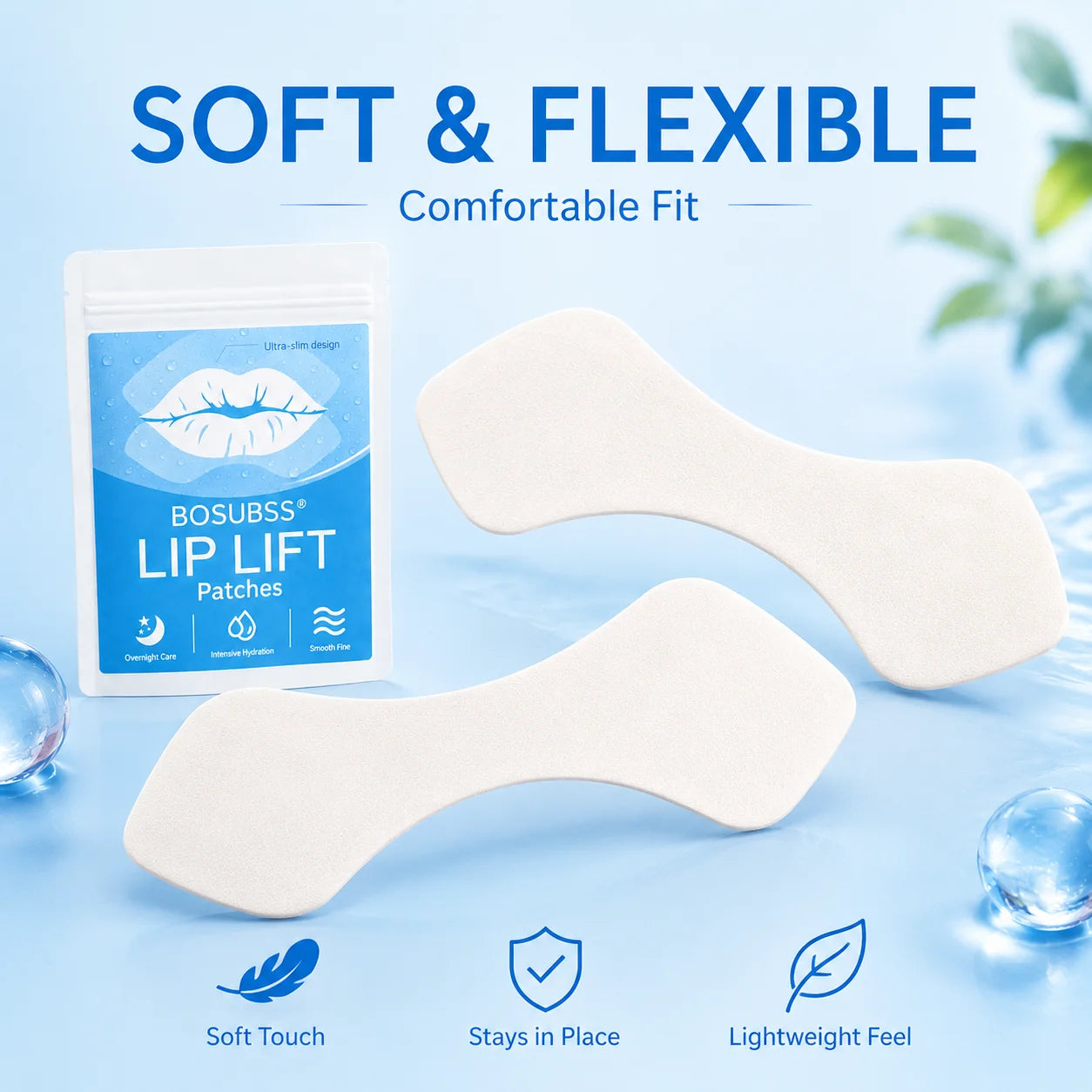 Overnight Hydrating Lip Lift Patches for Smooth Lips - 12