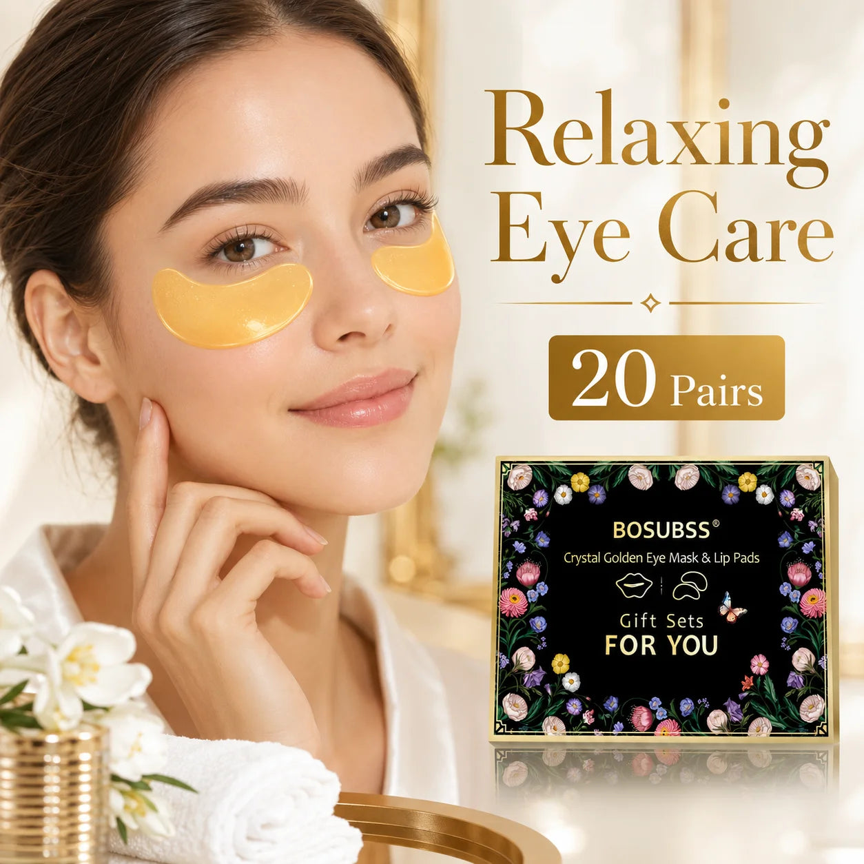 Gold Collagen Eye Masks for Dark Circles and Puffiness - 1