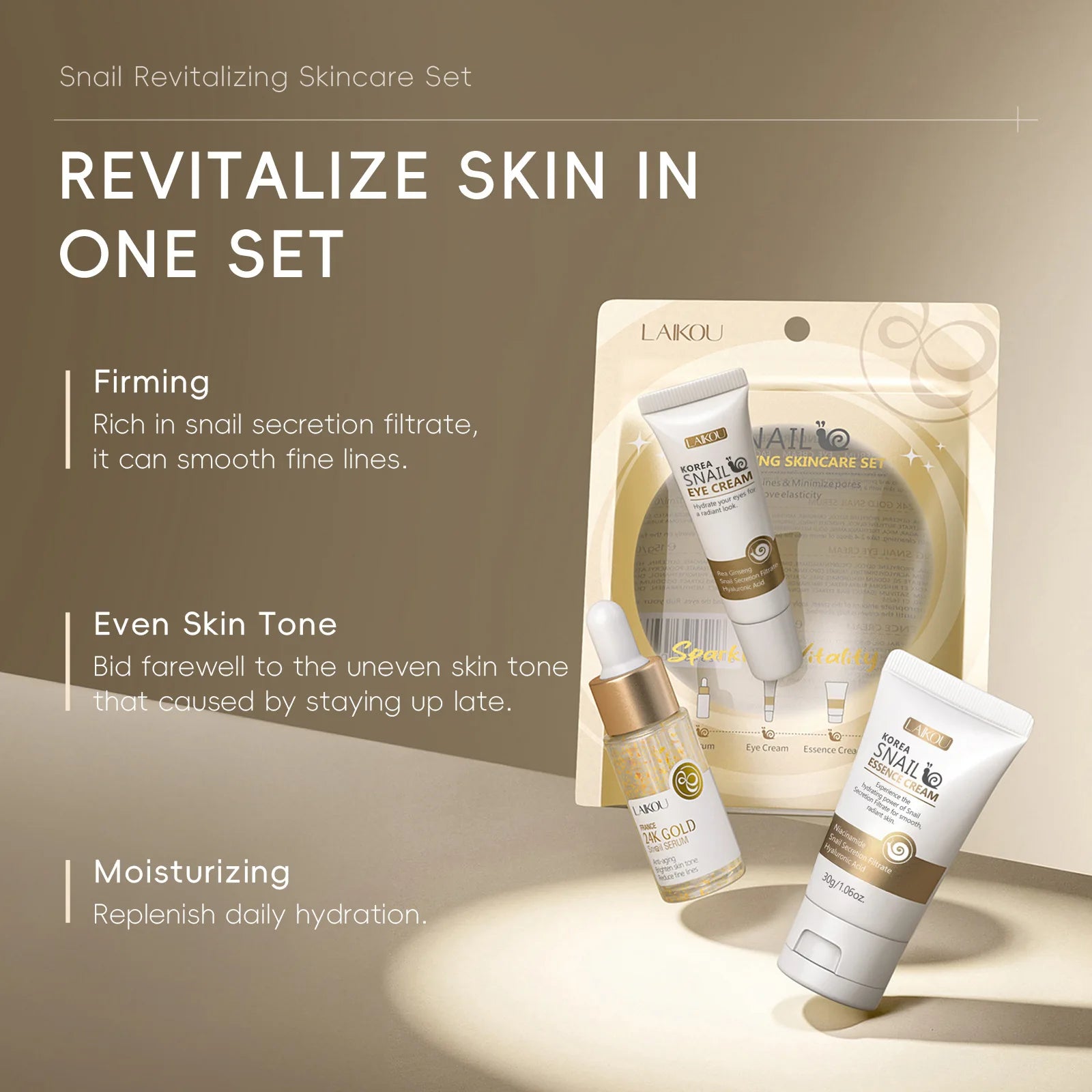 Snail Mucin Anti-Aging Skin Care Set - 4
